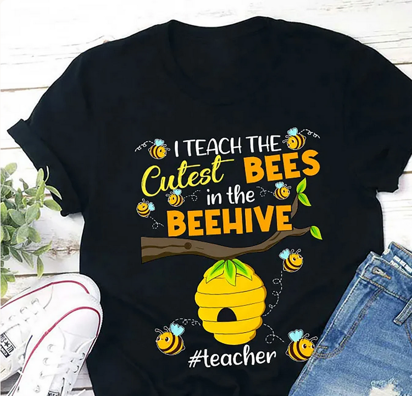 Tricou profesori Teach Love Inspire Clasa albinutelor– Cadou Inspirat pentru Școală