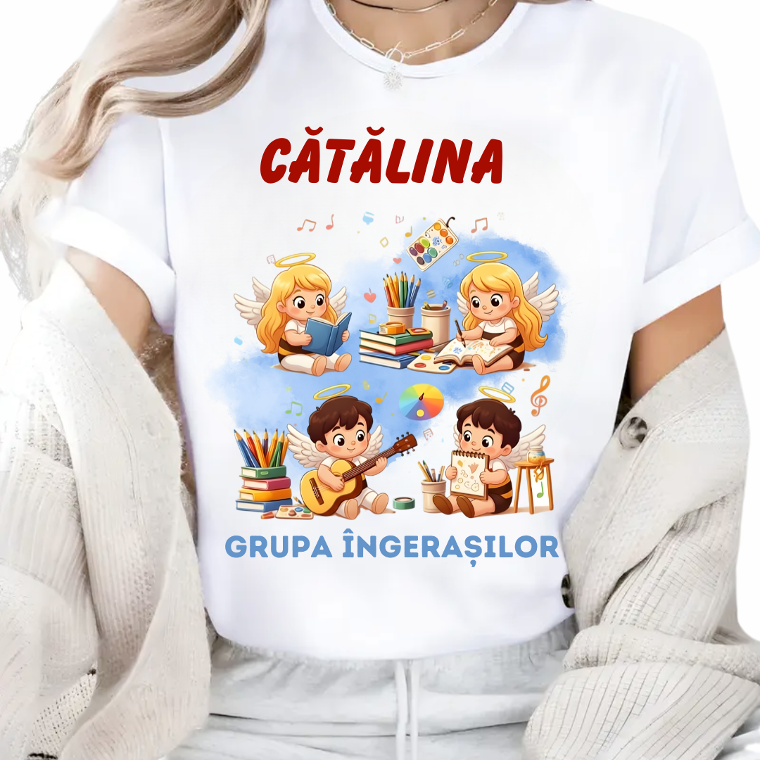 Tricou personalizat Grupa ingerasilor - Cadou Inspirat pentru Școală