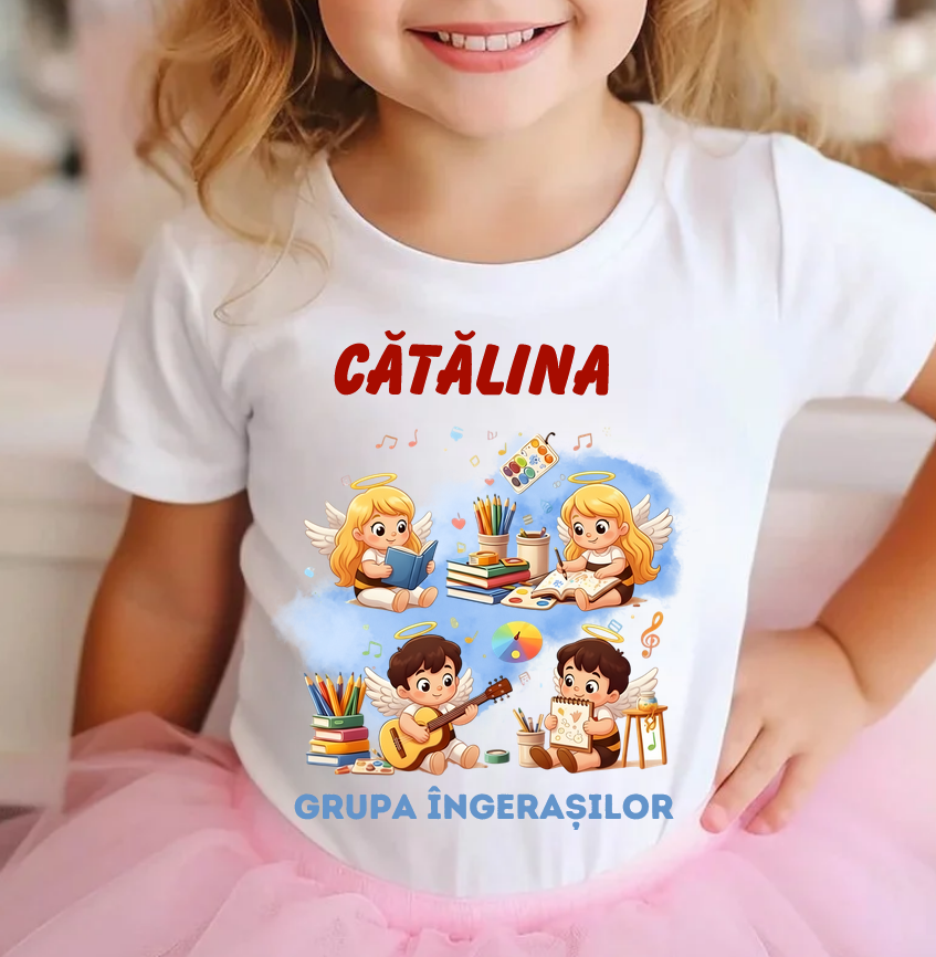 Tricou personalizat Grupa ingerasilor - Cadou Inspirat pentru Școală