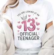 Tricou personalizat adolescenti 13 official Teenager  Cadou Inspirat pentru aniversare