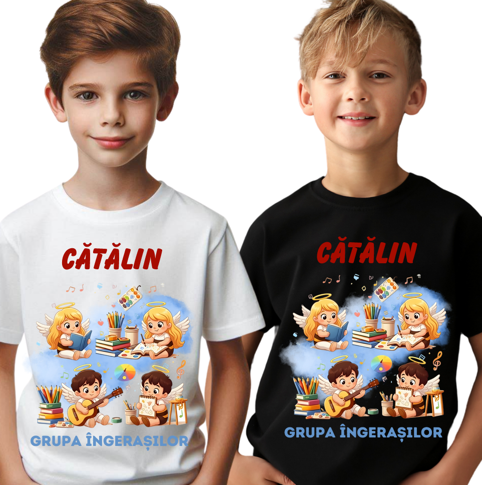 Tricou personalizat Grupa ingerasilor - Cadou Inspirat pentru Școală