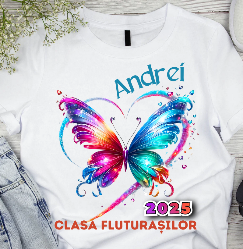Tricou Clasa fluturasilor pentru scoala sau gradinita