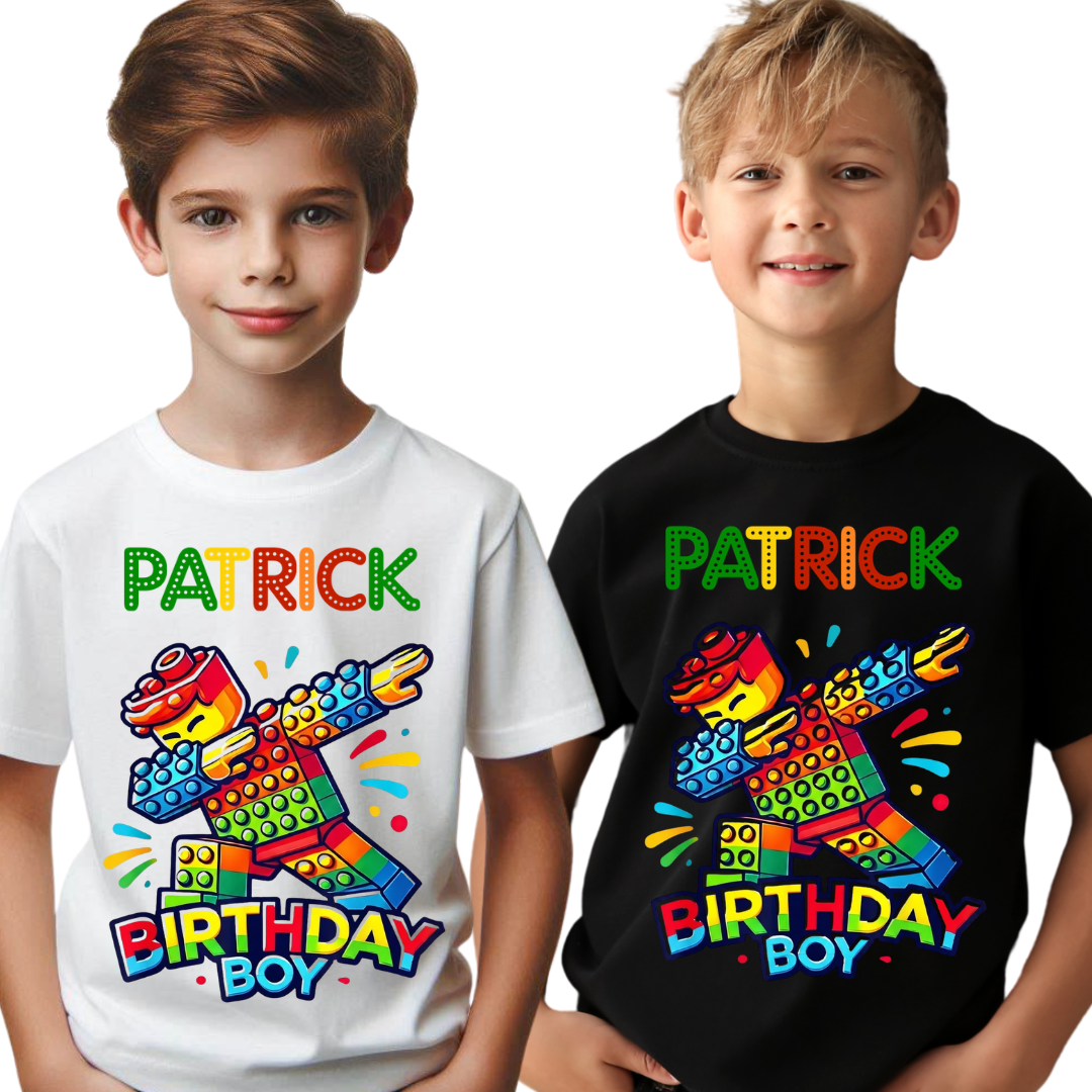 Tricou LEGO cu Cifră Aniversară „Official” – Cadou Personalizat pentru Copii | e-CADOU
