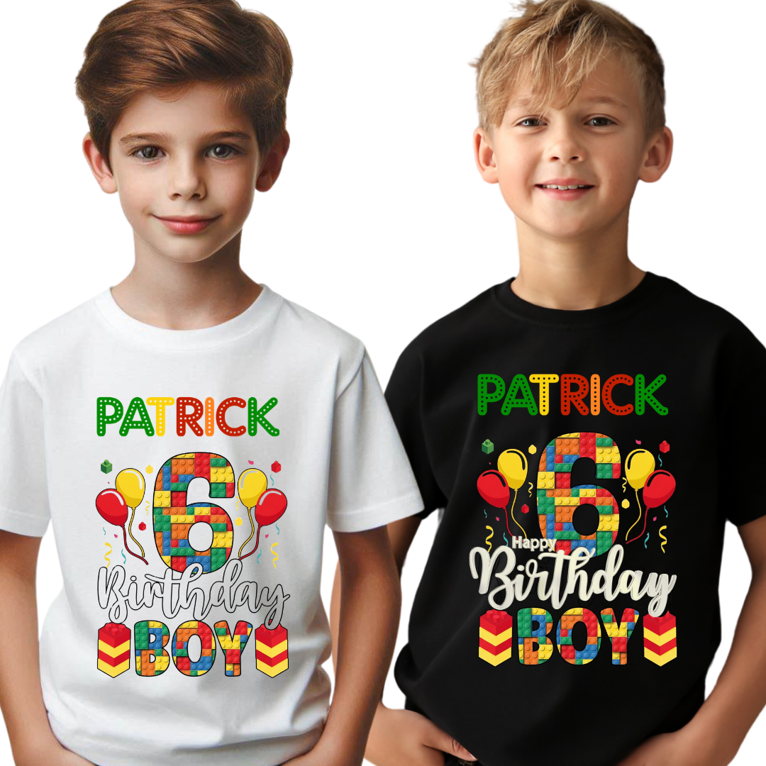 Tricou LEGO cu Cifră Aniversară „Official” – Cadou Personalizat pentru Copii | e-CADOU