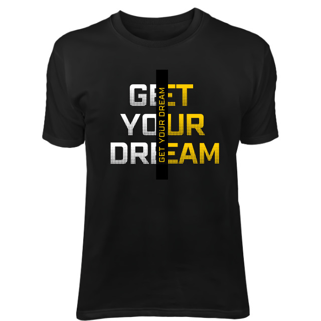 Tricou negru barbati personalizat Get Your Dream