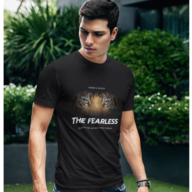 Tricou negru barbati personalizat The Fearless