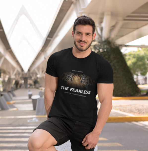 Tricou negru barbati personalizat The Fearless