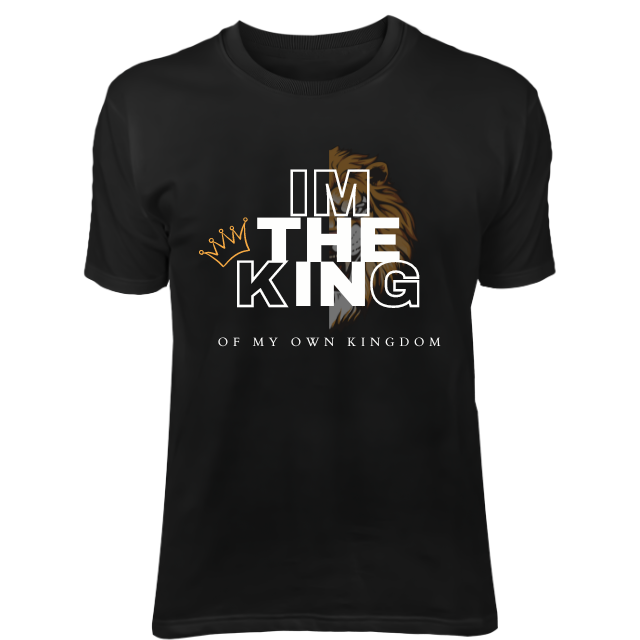 Tricou negru barbati personalizat I'm the KING