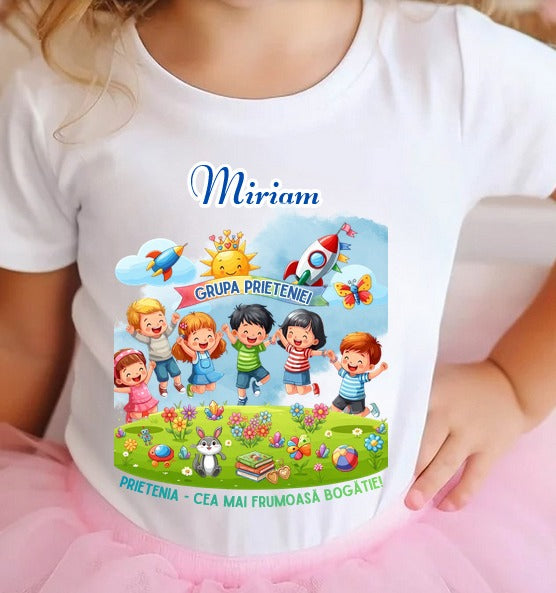 Tricou pentru clasa prieteniei personalizat – Cadou inspirat pentru școală
