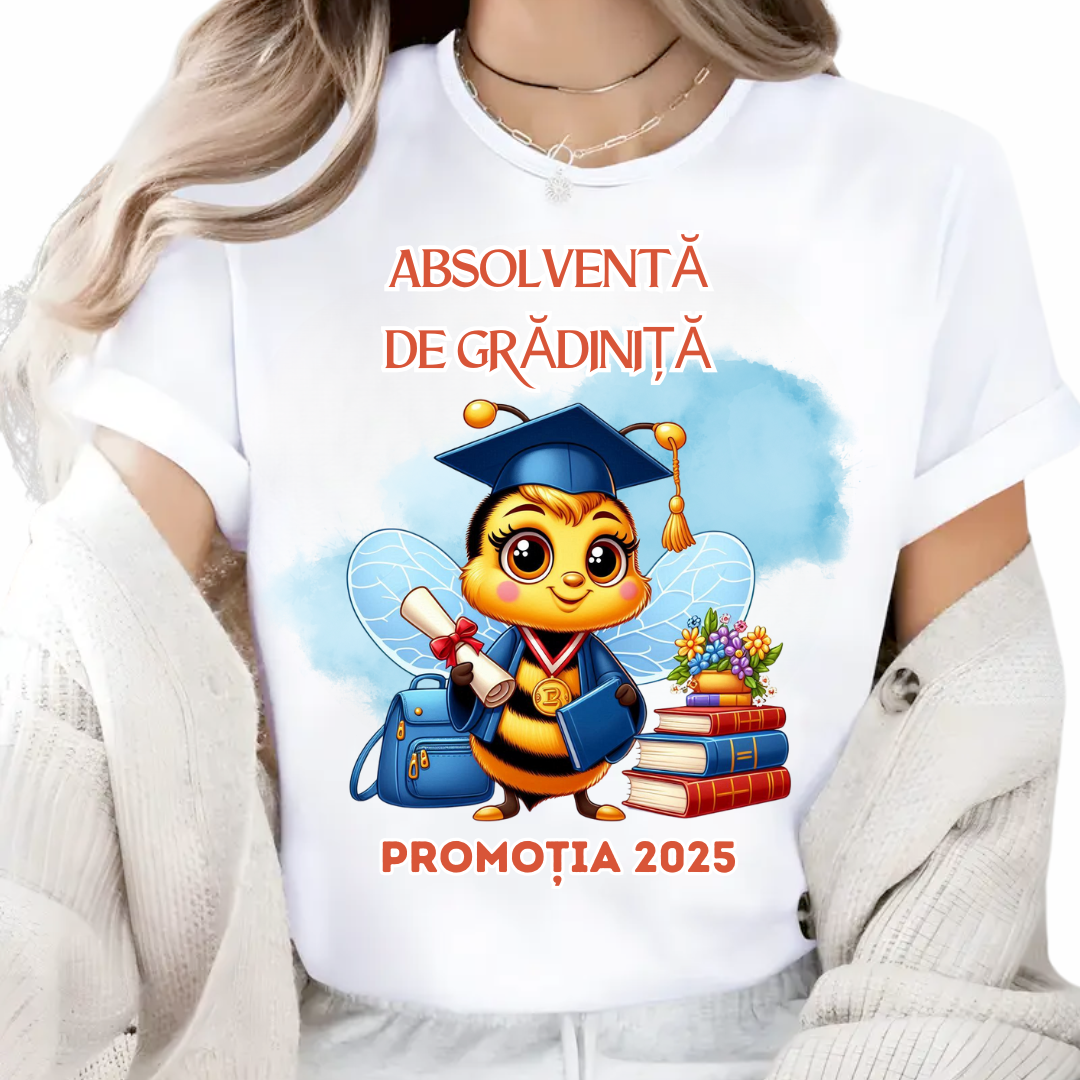 Tricou personalizat absolvire Clasa albintelor cu text sau poze ABS2002