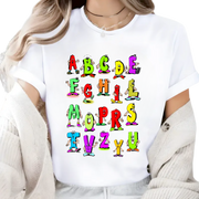 Tricou personalizat absolvire cu Literele alfabetului ABC1001