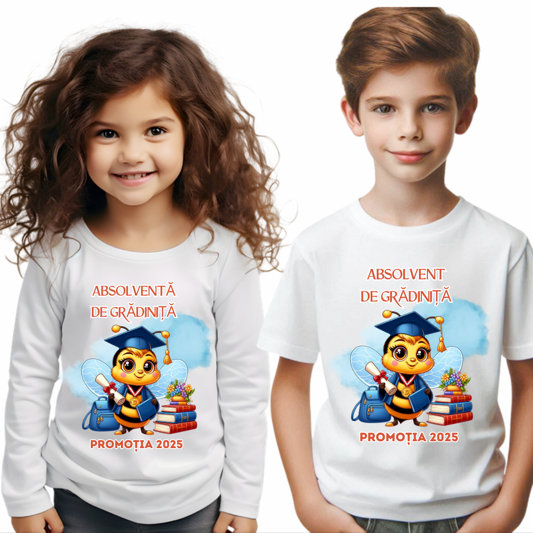 Tricou personalizat absolvire Clasa albintelor cu text sau poze ABS2002