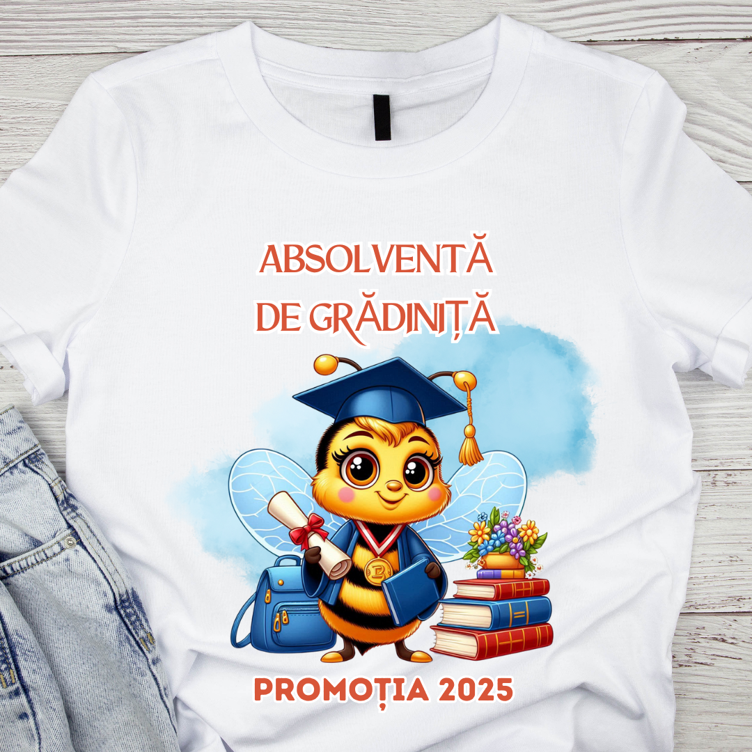Tricou personalizat absolvire Clasa albintelor cu text sau poze ABS2002