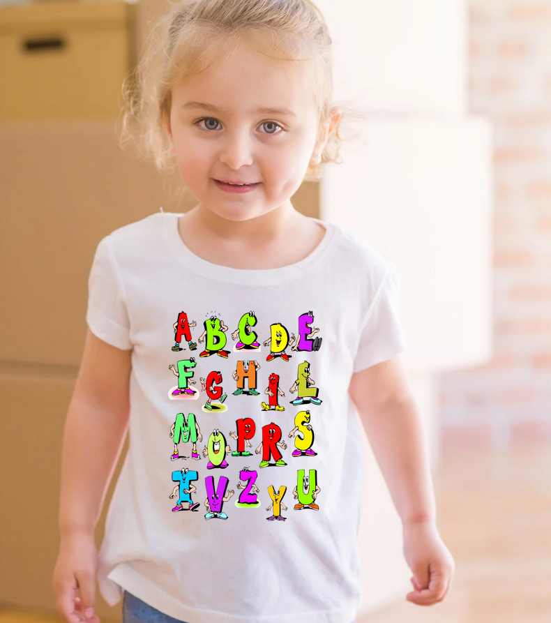 Tricou personalizat absolvire cu Literele alfabetului ABC1001