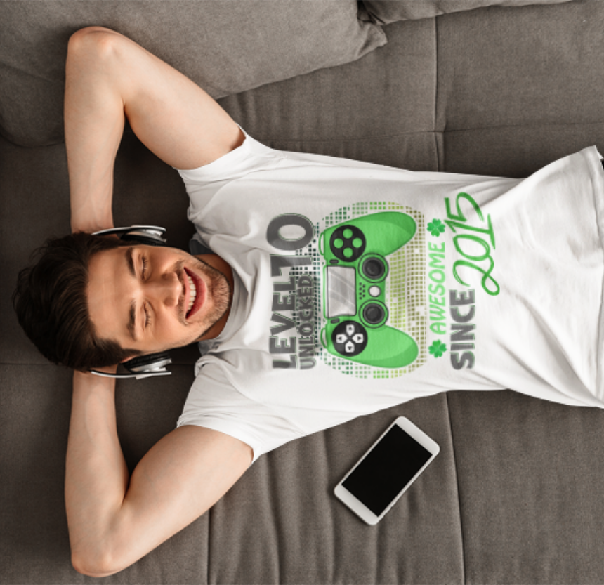 Tricou personalizat aniversar Level 9 Unlocked Awesome Since