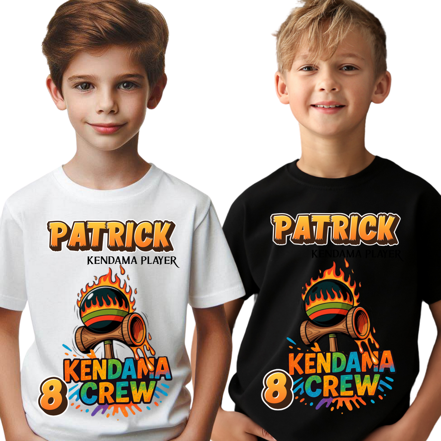 Tricou personalizat aniversar  KENDAMA  pentru baietii pasionati