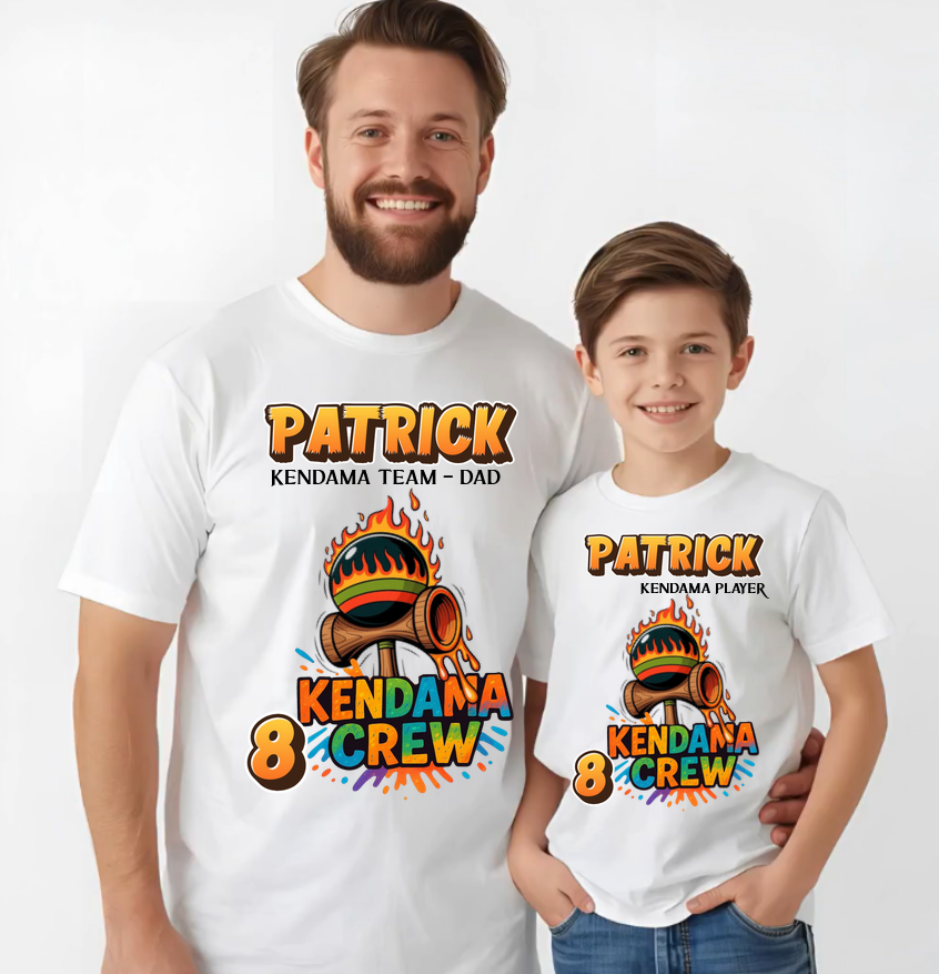 Tricou personalizat aniversar  KENDAMA  pentru baietii pasionati