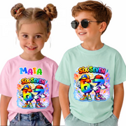 Tricou Personalizat Copii six seven 67  in Culori Pastelate