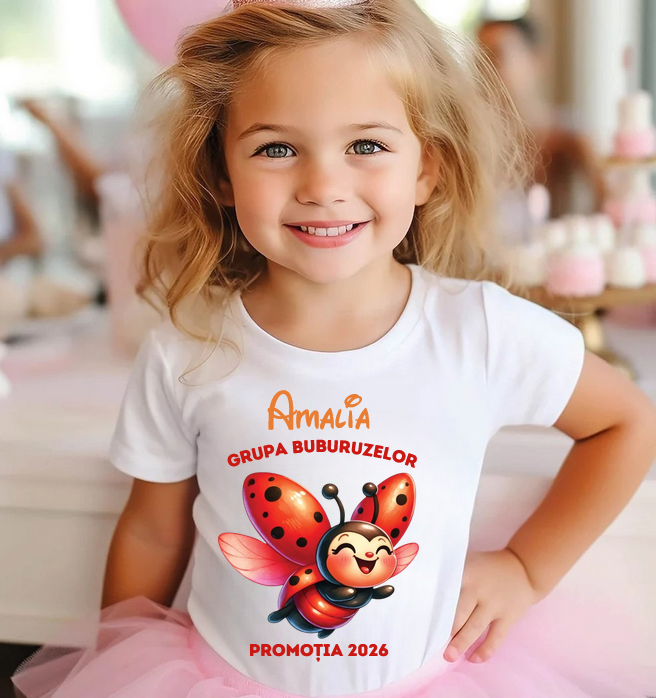 Tricou personalizat Clasa buburuzelor– Cadou Inspirat pentru Școală