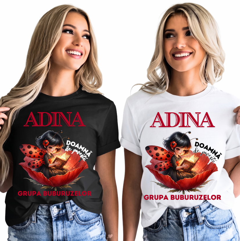 Tricou personalizat invatatoare la Clasa buburuzelor– Cadou Inspirat pentru Școală