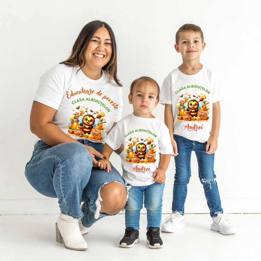 Tricou personalizat pentru absolvire Clasa albintelor cu text sau poze ABS1038