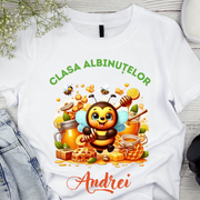 Tricou personalizat pentru absolvire Clasa albintelor cu text sau poze ABS1038