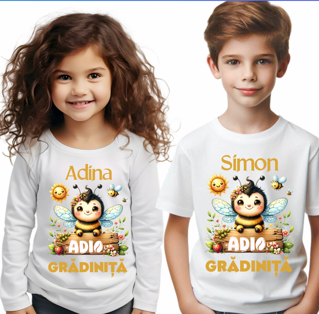 Tricou personalizat absolvire Clasa albintelor cu text sau poze ABS2001