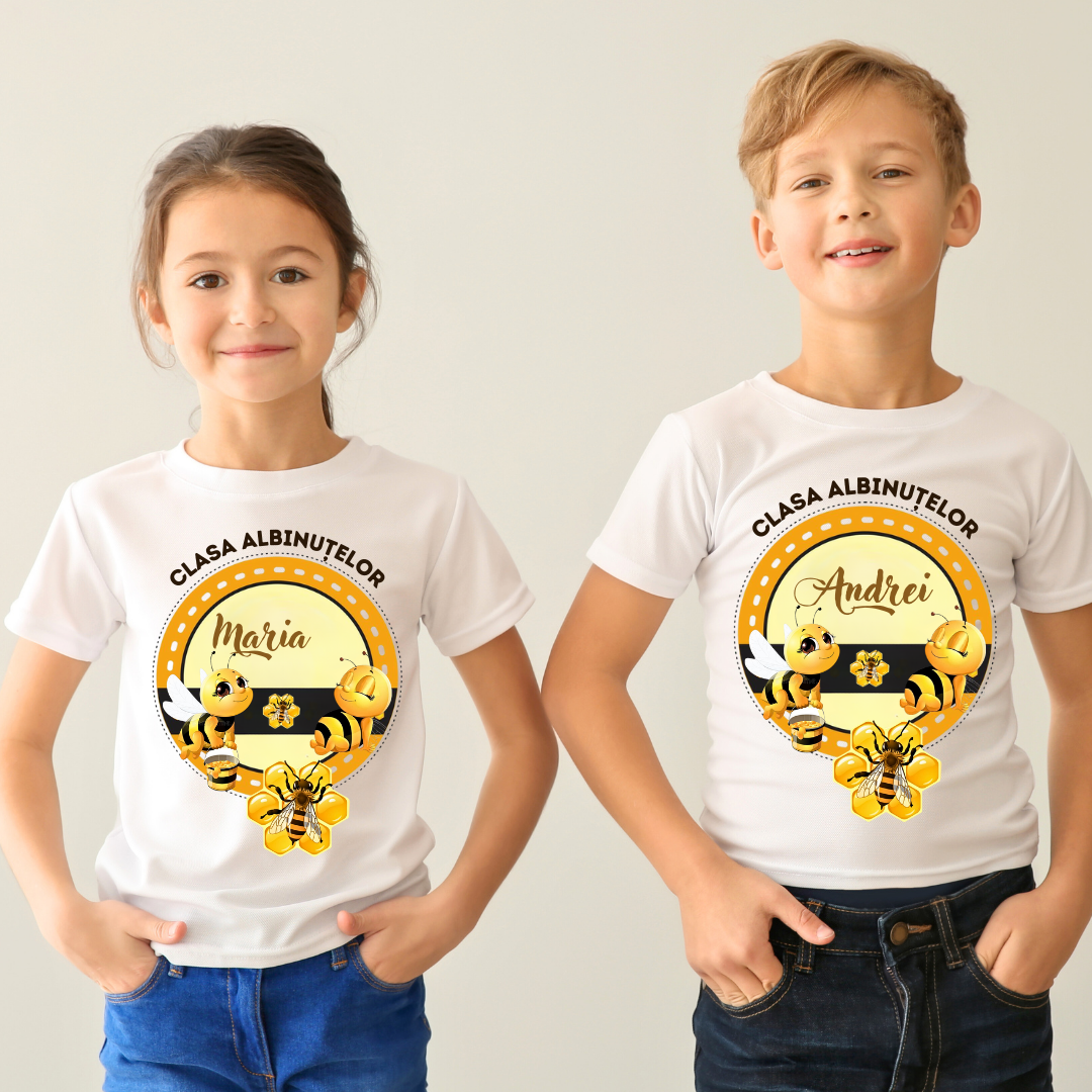 Tricou personalizat pentru absolvire Clasa albintelor cu text sau poze ABS1039