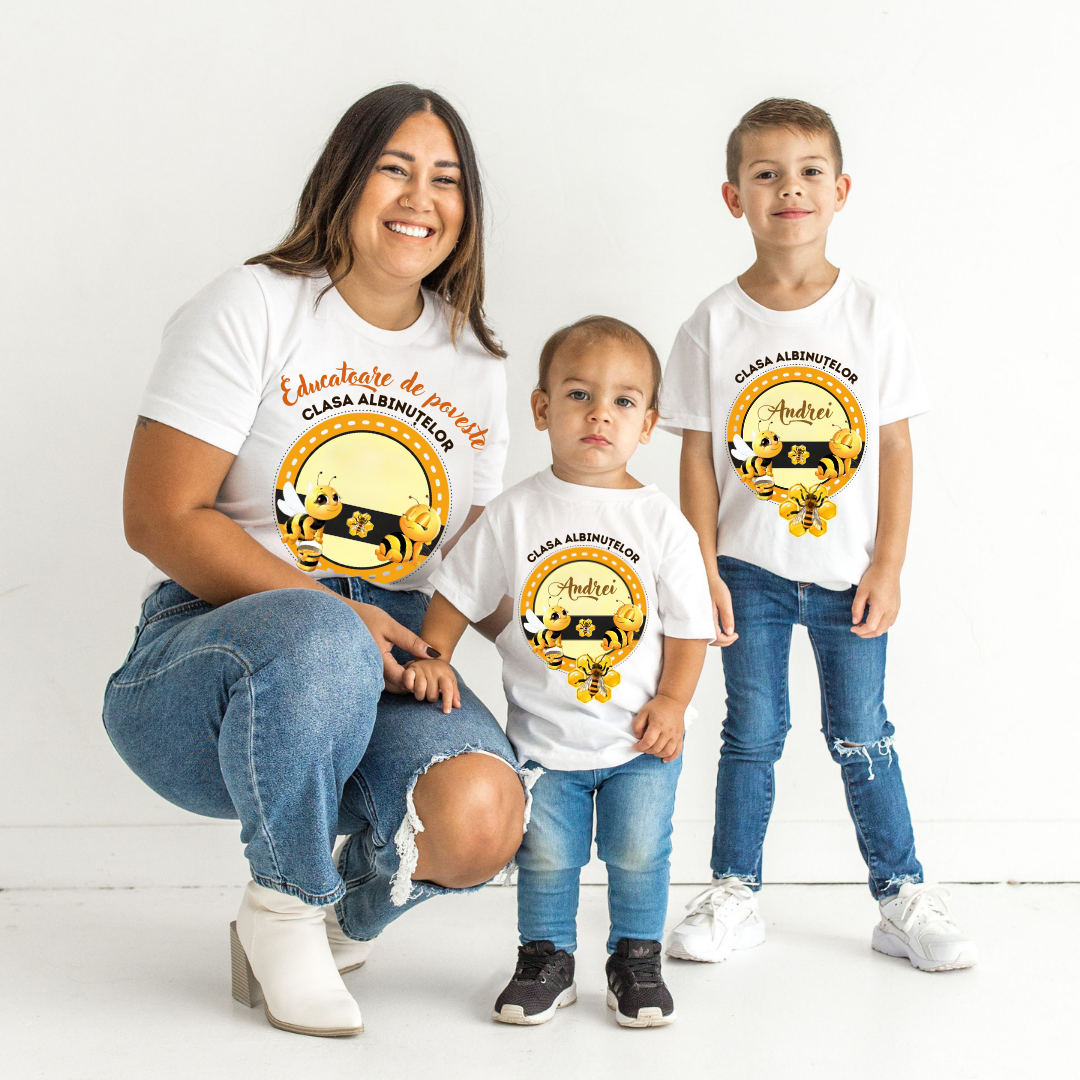Tricou personalizat pentru absolvire Clasa albintelor cu text sau poze ABS1039