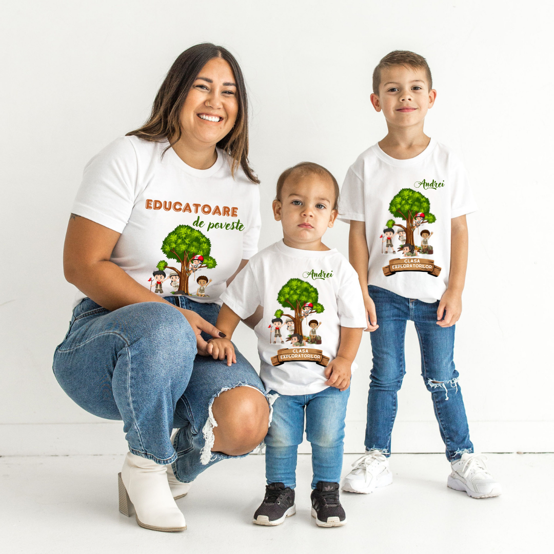 Tricou personalizat pentru absolvire Clasa exploratorilor  cu text sau poze ABS1031