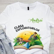 Tricou personalizat pentru absolvire Clasa exploratorilor  cu text sau poze ABS1032