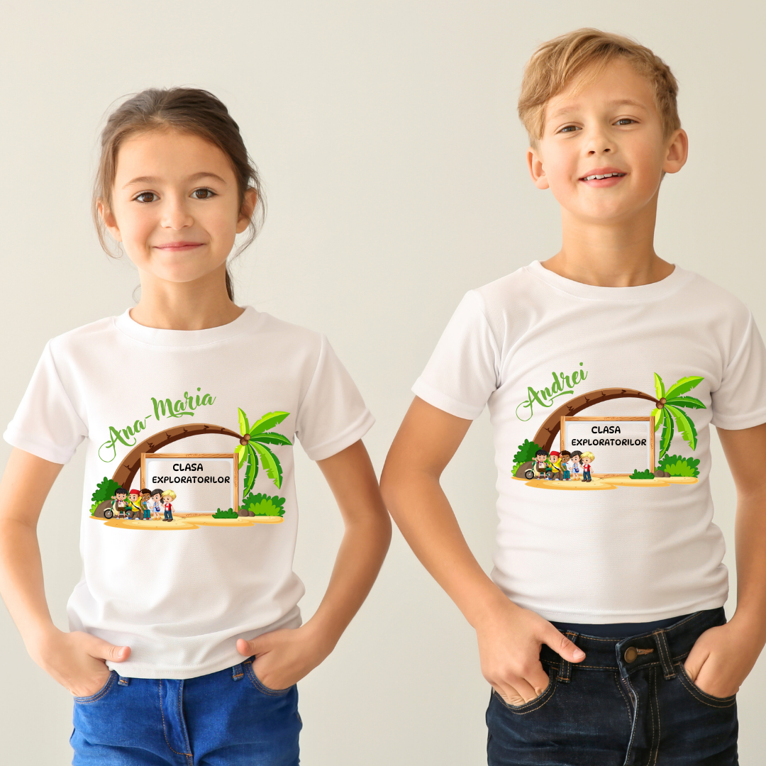 Tricou personalizat pentru absolvire Clasa exploratorilor  cu text sau poze ABS1033