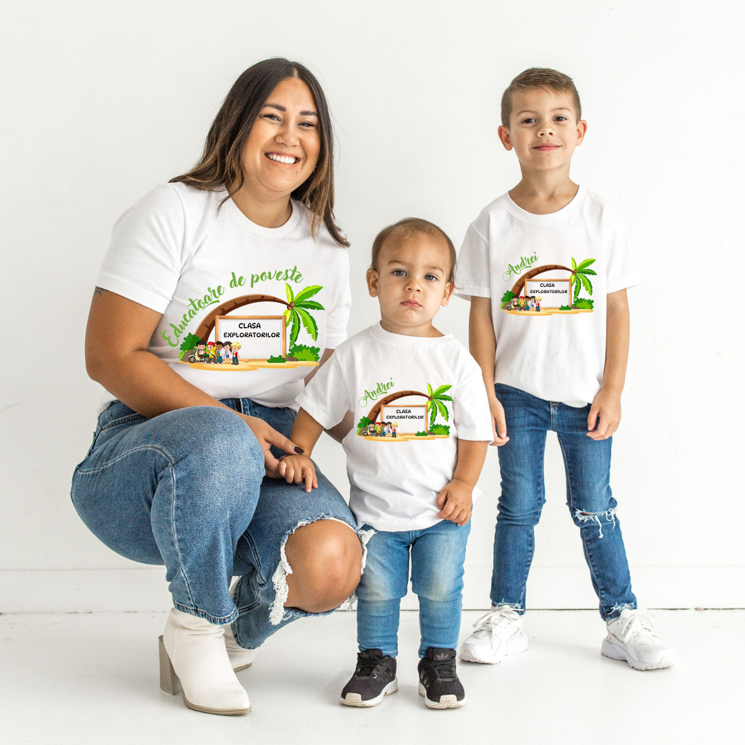 Tricou personalizat pentru absolvire Clasa exploratorilor  cu text sau poze ABS1033