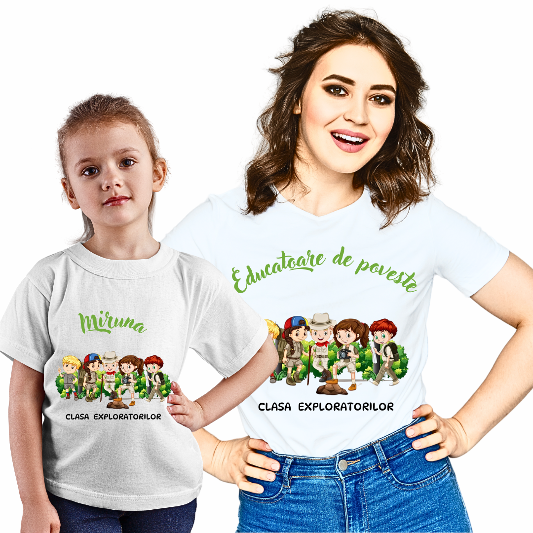 Tricou personalizat pentru absolvire Clasa exploratorilor  cu text sau poze ABS1034