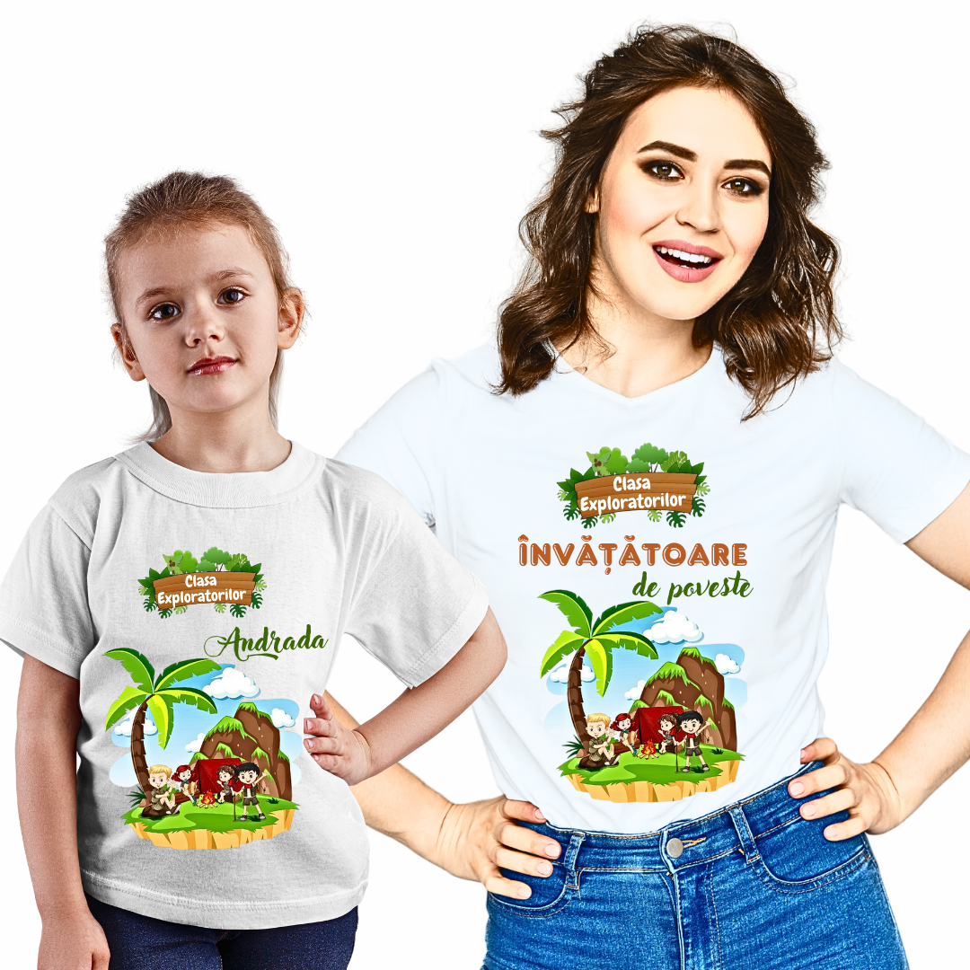 Tricou personalizat pentru absolvire Clasa exploratorilor  cu text sau poze ABS1035