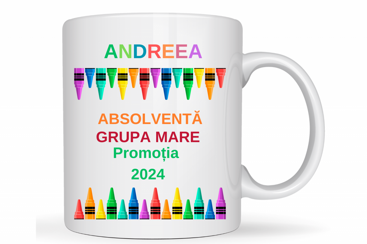 Tricou personalizat pentru absolvire cu text sau poze, unisex Absolvent Promotia 2024 ABS1011