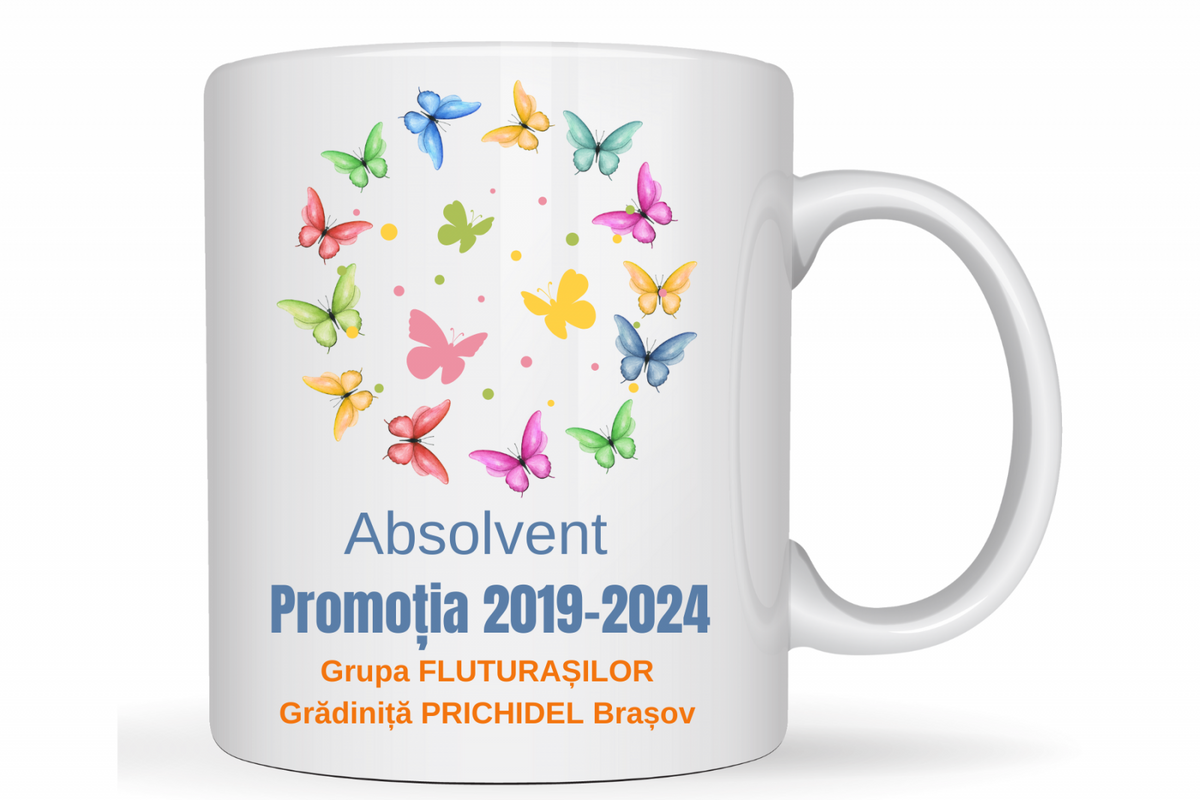 Tricou personalizat pentru absolvire  Grupa fluturasilor cu text sau poze ABS1015