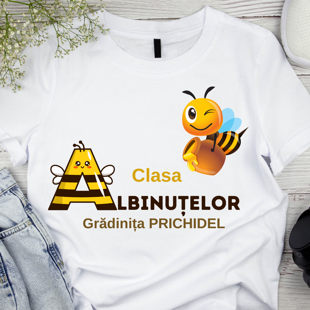 Tricou personalizat pentru absolvire  Grupa albinutelor cu text sau poze ABS1017