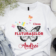 Tricou personalizat pentru absolvire  Grupa fluturasilor cu text sau poze ABS1021