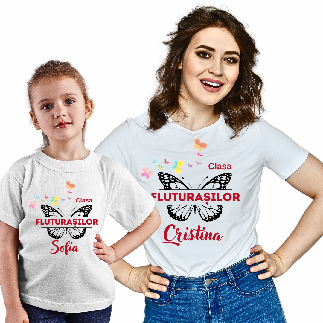 Tricou personalizat pentru absolvire  Grupa fluturasilor cu text sau poze ABS1021