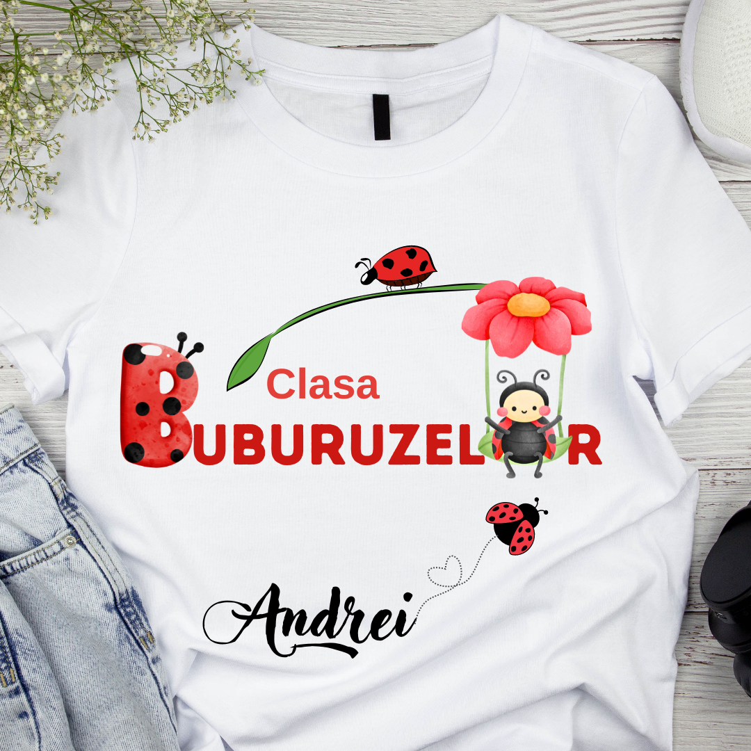 Tricou personalizat pentru absolvire  Grupa buburuzelor cu text sau poze ABS1026