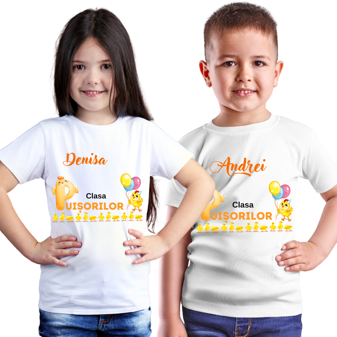 Tricou personalizat pentru absolvire  Grupa puisorilor cu text sau poze ABS1027