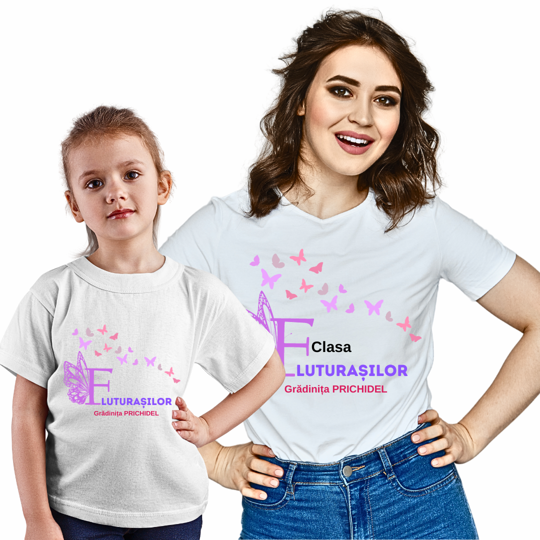 Tricou personalizat pentru absolvire  Grupa fluturasilor cu text sau poze ABS1016