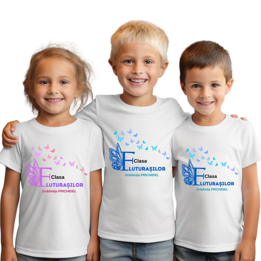 Tricou personalizat pentru absolvire  Grupa fluturasilor cu text sau poze ABS1016