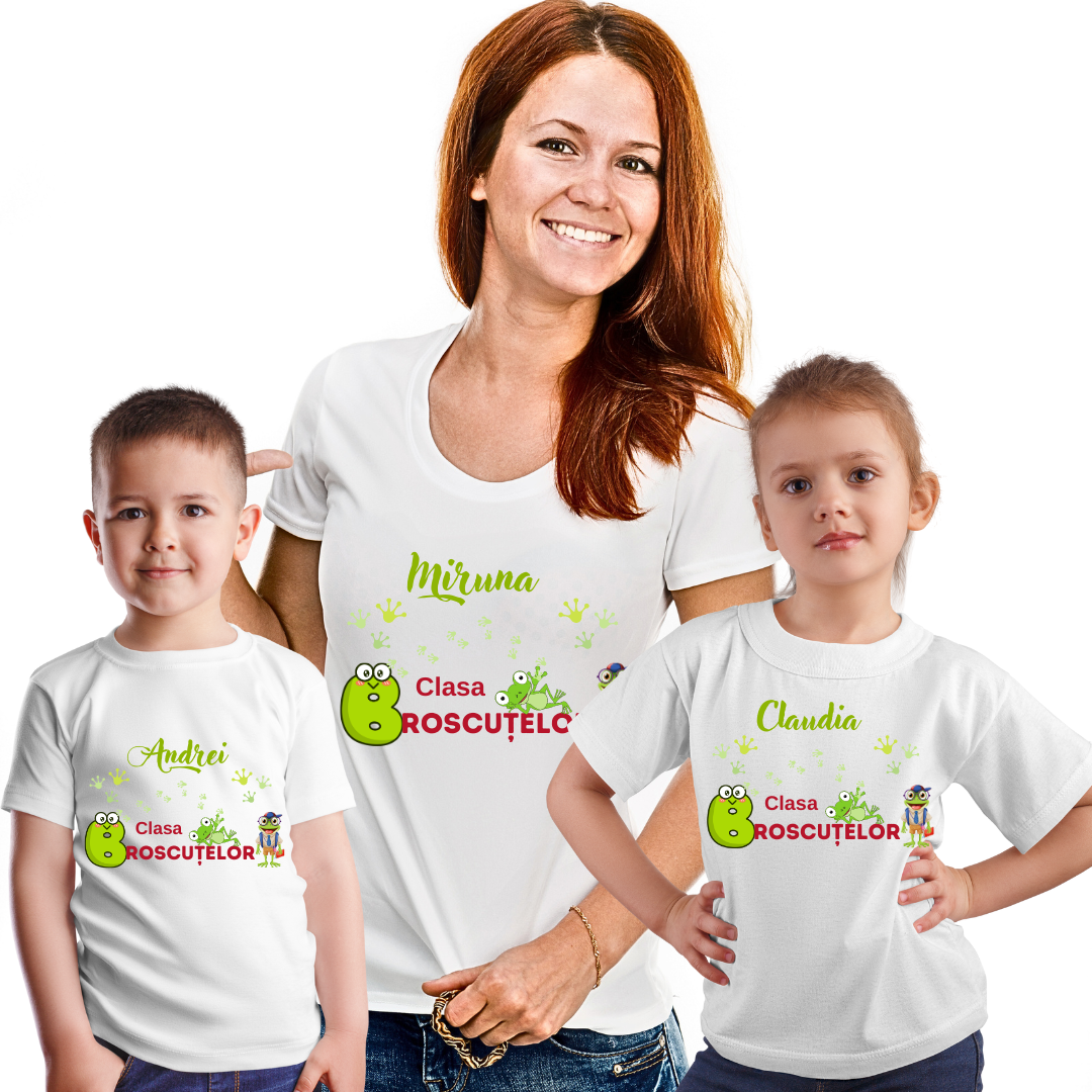 Tricou personalizat pentru absolvire  Grupa broscutelor cu text sau poze ABS1022
