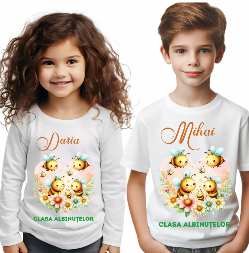 Tricou personalizat pentru Clasa albinutelor - un trricou cu Design Elegant pentru profesori sau elevi