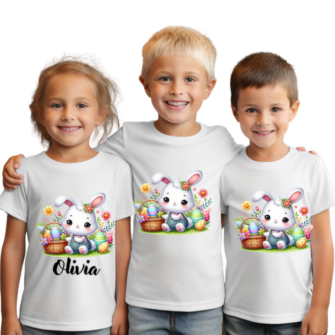 Tricou personalizat pentru copii iepuras paste  TCP319