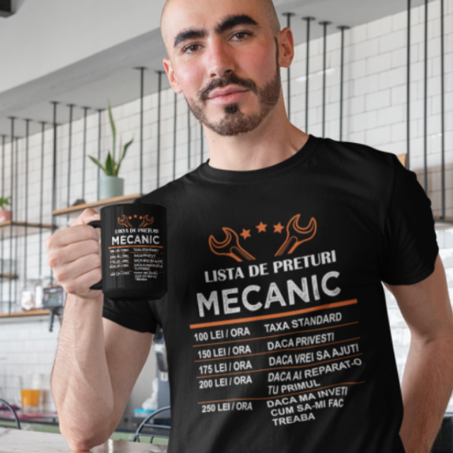 Tricou personalizat pentru ingineri Inginer3009 Pretul la mecanic
