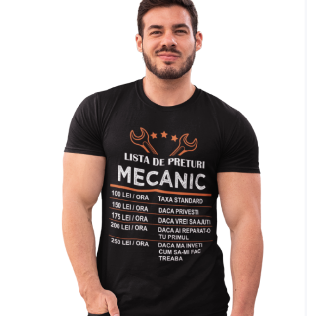 Tricou personalizat pentru ingineri Inginer3009 Pretul la mecanic