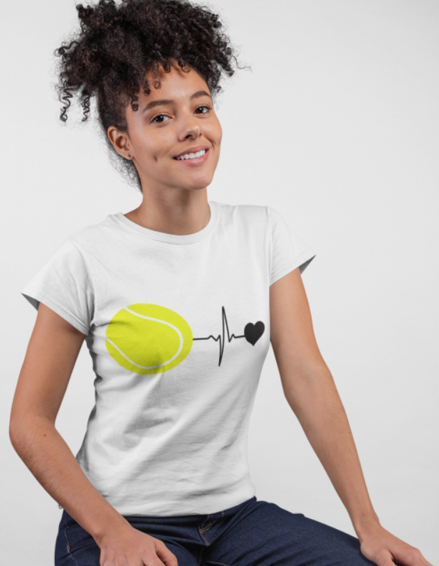 Tricou personalizat pentru iubitorii de tenis Tenis Heart TNS5005